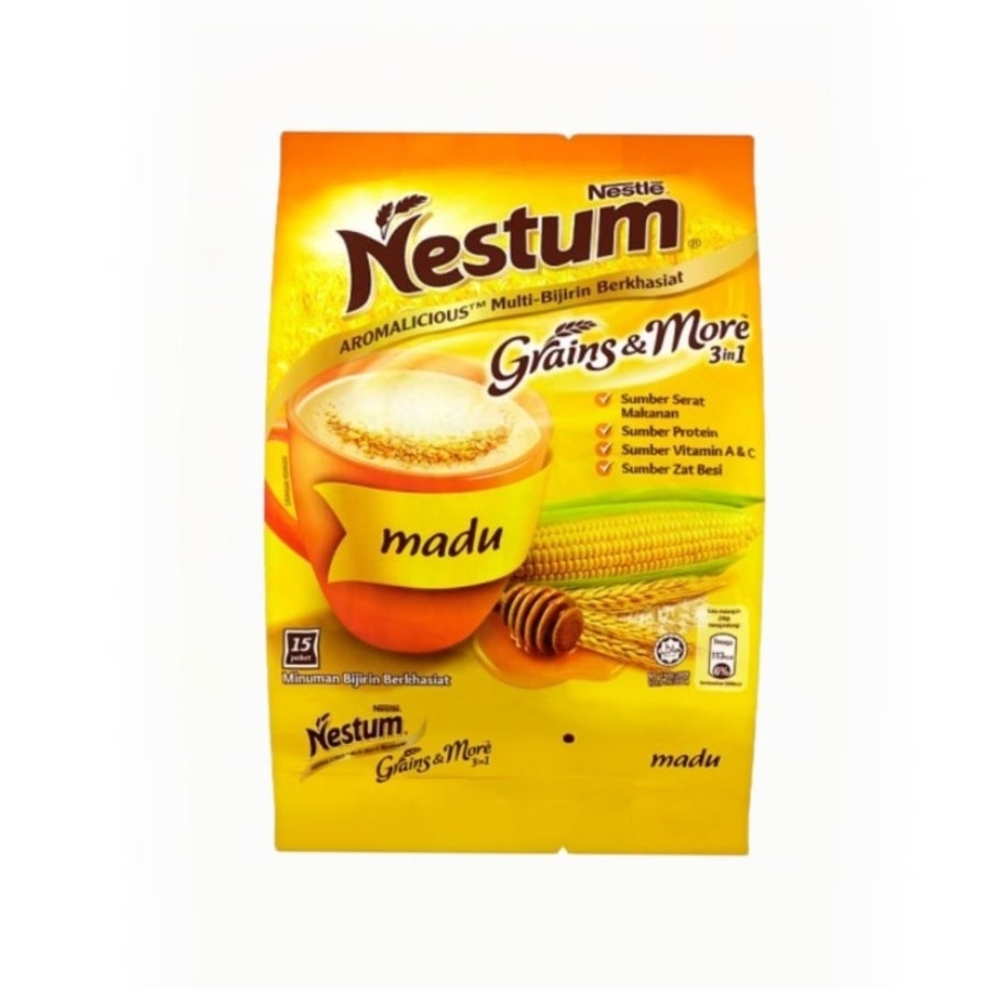 Nestle nestum grains and more 3 in 1 honey flavoured 28g x 14s boleh